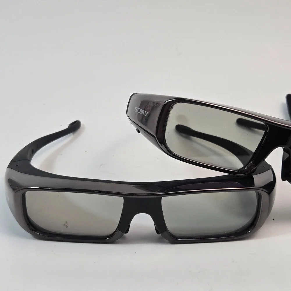 Sony TDG-BR100 Active 3D Glasses Lot of 2 for BRAVIA TV Gunmetal Black